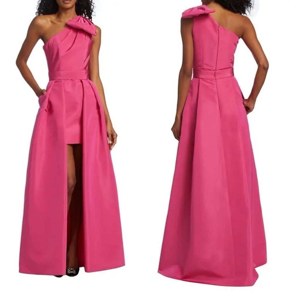 Elegant Pink One-Shoulder Dress